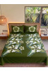 Hand Painted Rayon Bedsheet Set King Size Hand Painted Rayon Bedsheet Set King Size